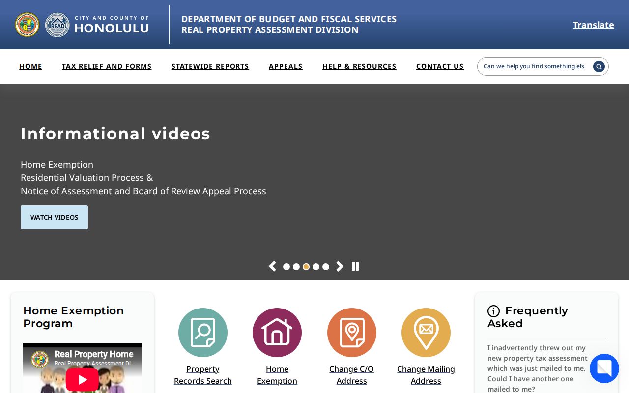 Honolulu real property assessment portal for East Honolulu resident address research